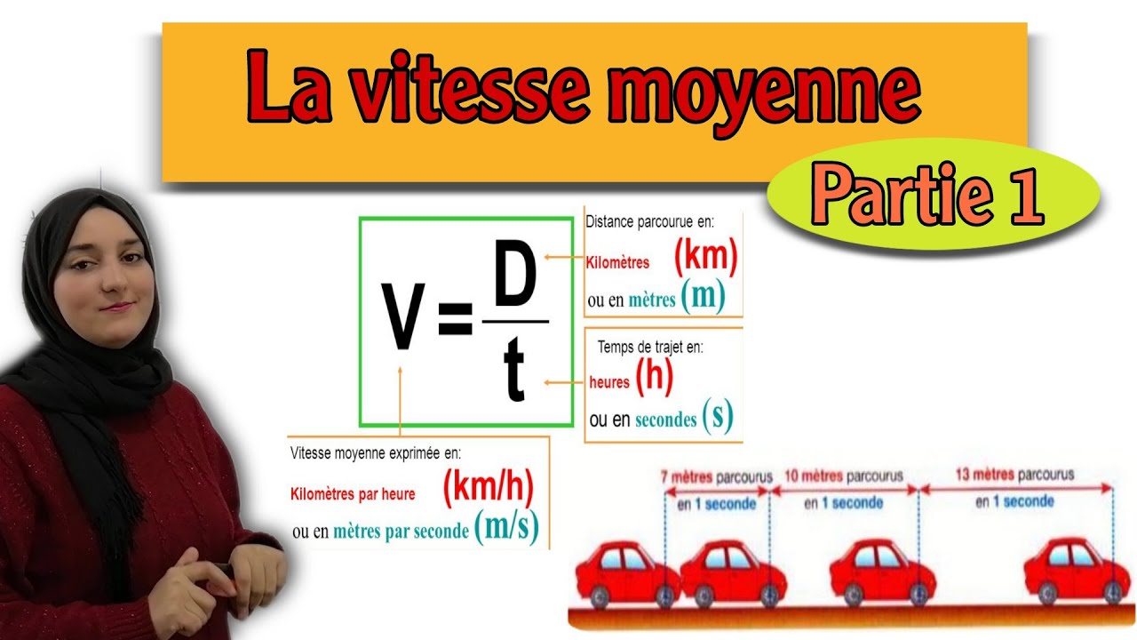 درس السرعة المتوسطة - partie 1 / la vitesse moyenne 3ème année collège