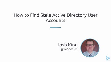 How to Find Stale Active Directory User Accounts