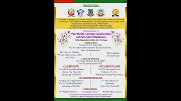 National Seminar on Tribal Identity(Janajatiya Asmita) Deities and their cultural Significance.