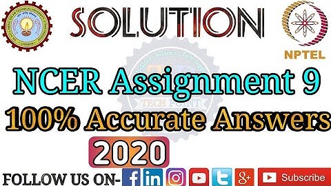 NCER Assignment 9 Complete Solution | NPTEL NCER Course 2020 | Non Conventional Energy Resources