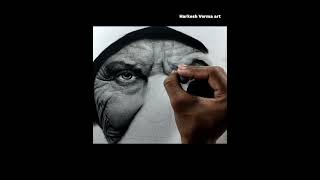 #old lady portrait with charcoal #shorts