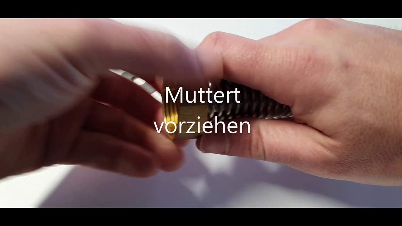 Edelstahlwellrohr montieren ohne Schlagwerkzeug mit Unterlegscheibe