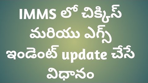 How to update chikkies and eggs in imms app.... It is compulsory from 1 Apr 2022