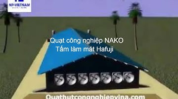 Mô hình làm mát trang trại bằng Quạt công nghiệp,Tấm làm mát