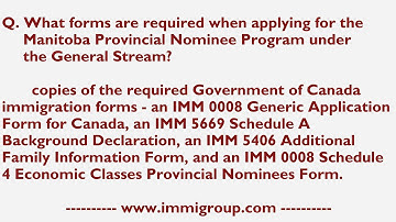 What forms are required when applying for the MPNP under the General Stream?