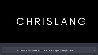 ChatGPT codes in my vanity Programming Language