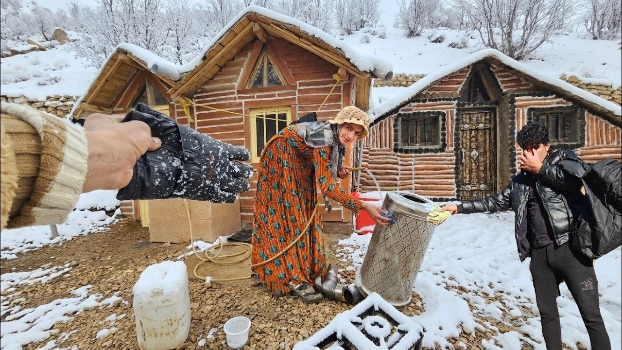 Уборка убежища в снегу ❄️ Кочевая жизнь после прощания