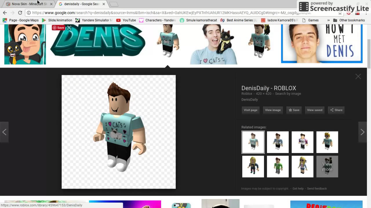 Making Denisdaily Minecraft Skin Youtube - roblox skin minecraft skin