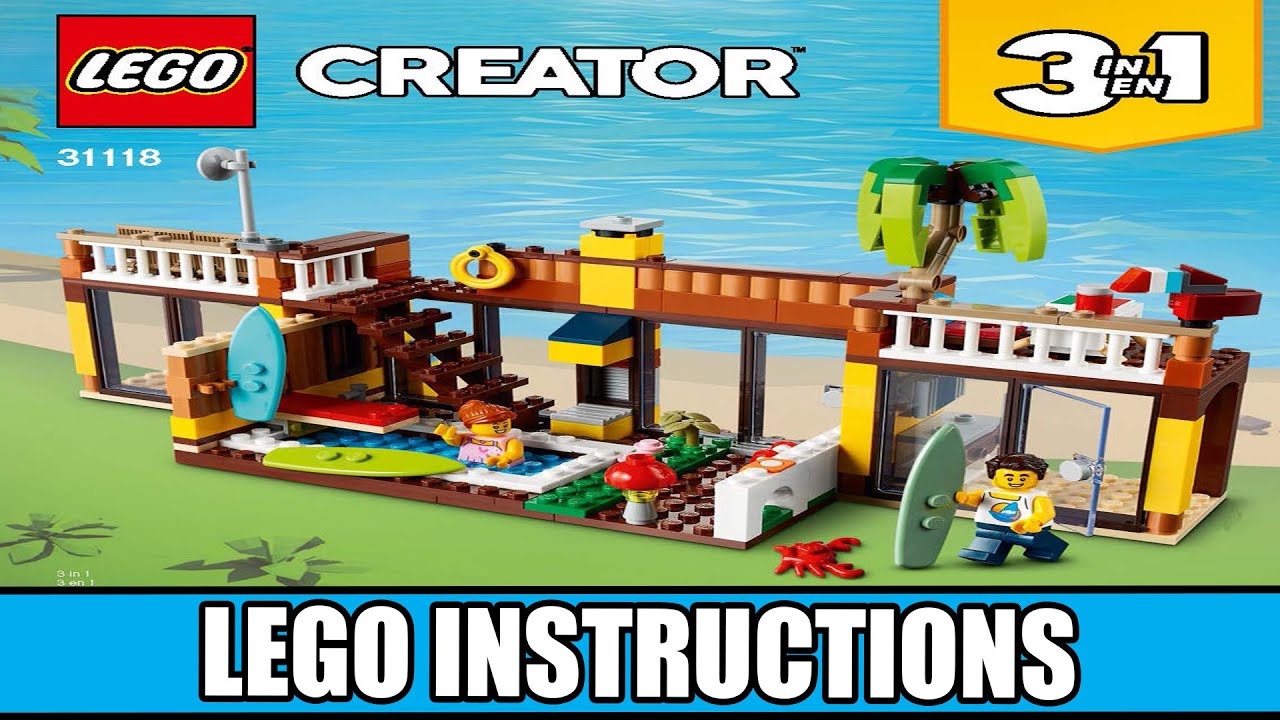Surfer Beach House LEGO instructions