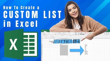MS Excel-How to Create a Custom List in Excel