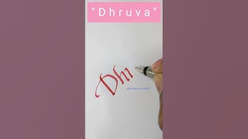 "Dhruva" name in calligraphy writing l #calligraphy #cursive #handwriting #youtubeshorts #shorts