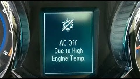 Overview of "AC Off Due to High Heat Engine Temp" Chevy Cruze