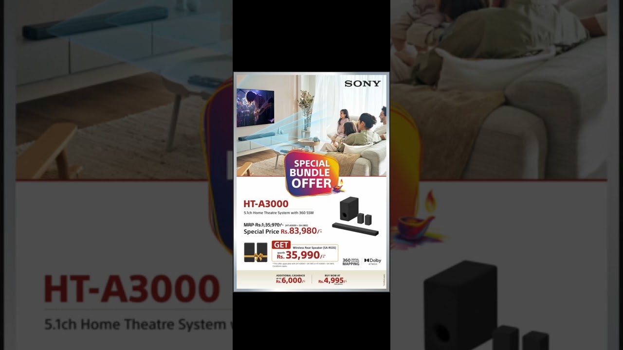 SONY HT-A3000 NEW SPECIAL BUNDLE OFFER LIMITED TIME DEAL