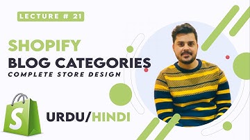 How to create blog categories in Shopify | Complete Shopify Tutorial For Beginners in URDU/HINDI