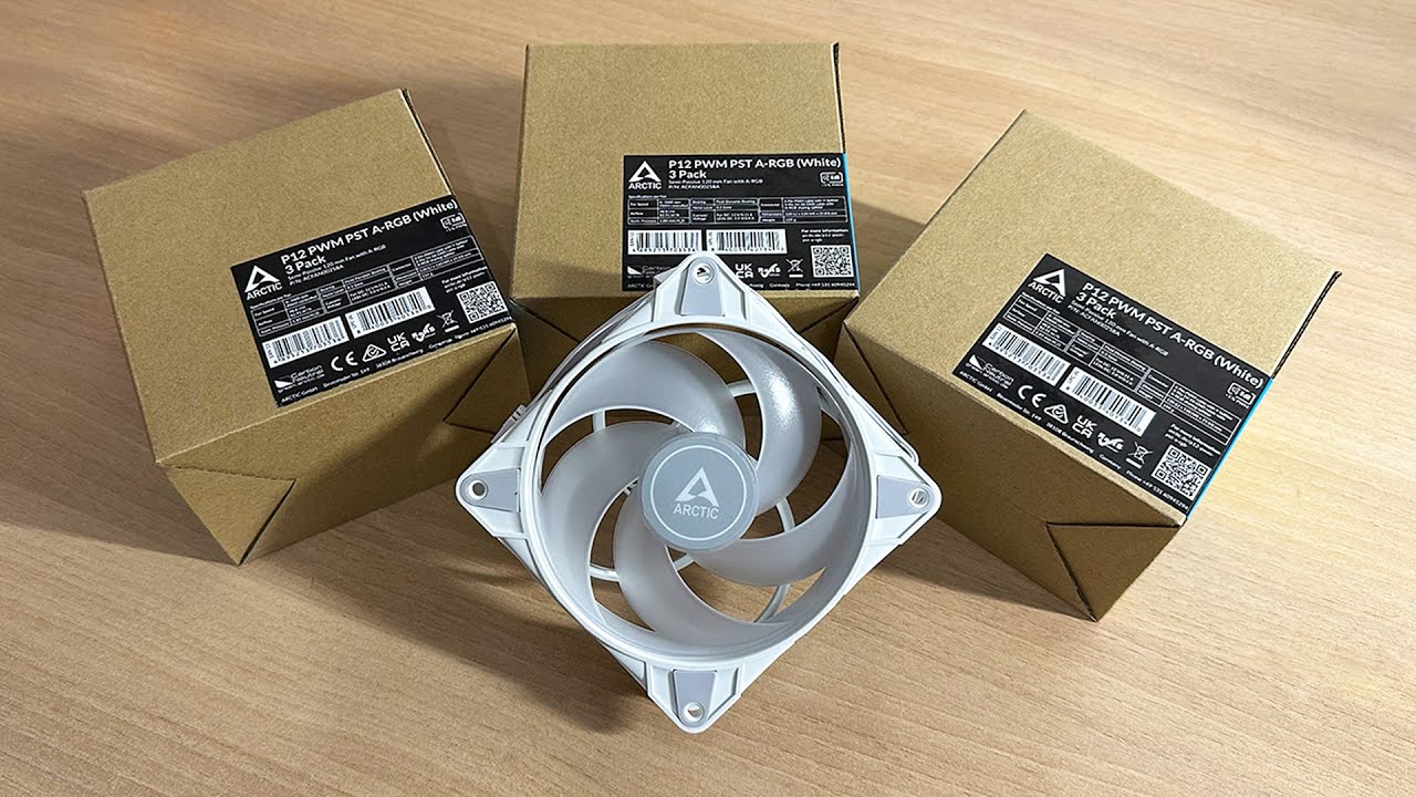 ARCTIC P12 PWM PST A-RGB White (3pack) | semi-passive A-RGB case fan ...