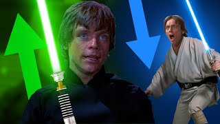 Why Luke's Green Lightsaber Was More Powerful Than His Blue Lightsaber