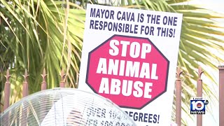 Animal advocates protest that animals at Medley shelter are living in 'deplorable' conditions