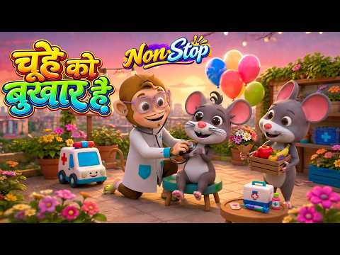 चूहे को बुखार है | Best Hindi Rhymes | Chuhe Ko Bukhar Hai | Non-Stop Kids Collection