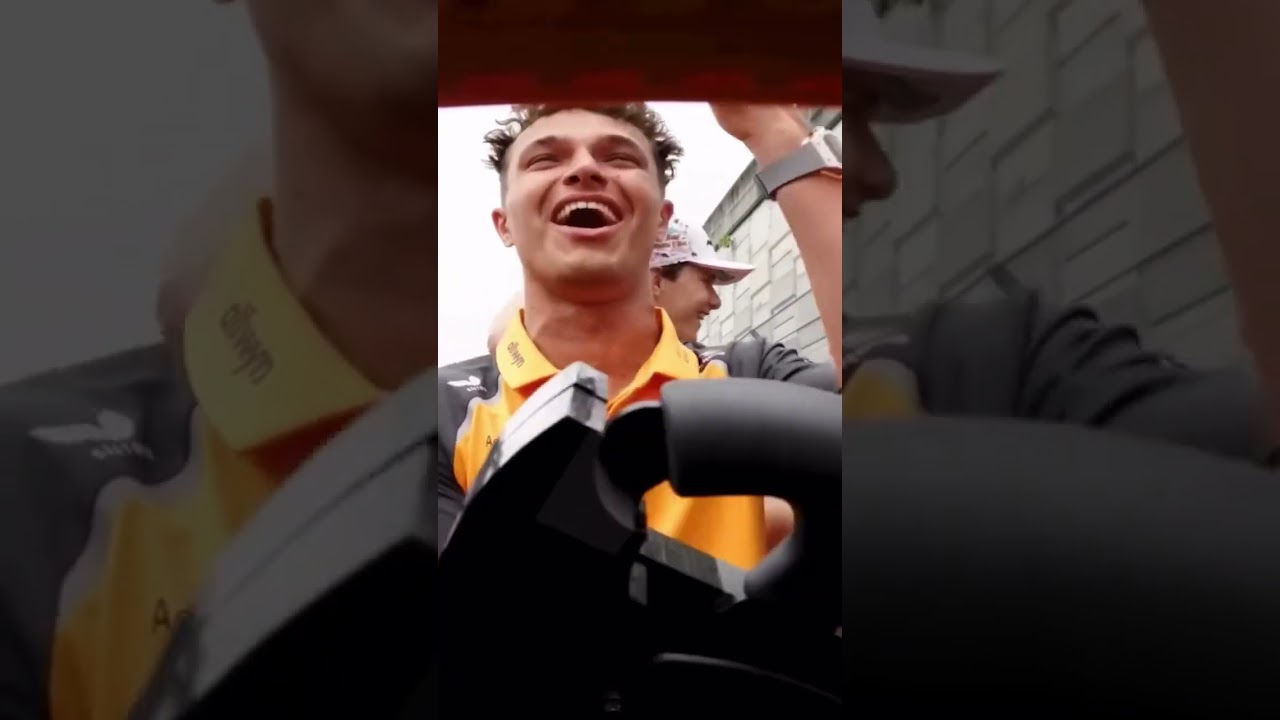 Funny Lando Norris in Lego Car Ahh George !