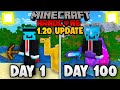 I Survived 100 Days in the 1.20 UPDATE in Minecraft Hardcore...