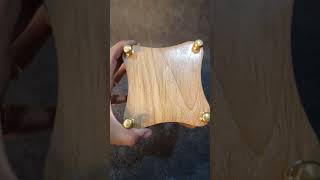 Solid Wood Hourglass with Brass Knobs | Yellow Sand Timer