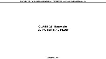 Aerodynamics Class 25 2D Potential Flow Example