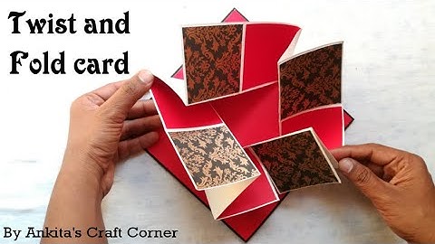 Tutorial - twist and fold card | square folding card | Scrapbook page ideas