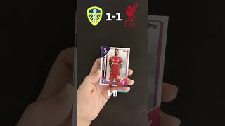 PREDICTING LEEDS vs LIVERPOOL using PREMIER LEAGUE football cards! #shorts