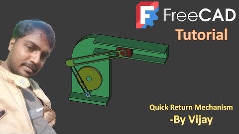 FreeCAD Tutorial: How to make a Quick Return Mechanism || By Vijay #freecad #cad #3dmodeling #design