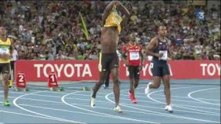 Daegu 2011 - Finale du 100m M Usain Bolt disqualifié / 100m M final Usain Bolt disqualified - HD
