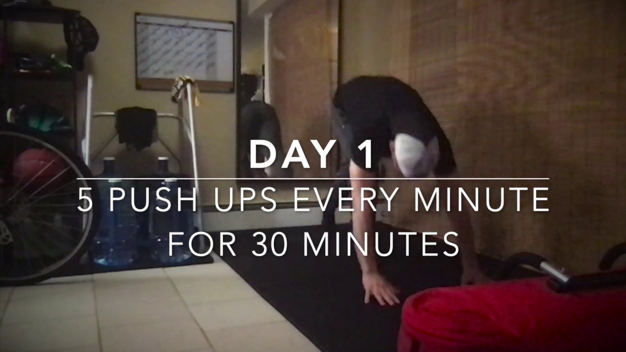 Day 1 (Push Up Challenge: 100,000 push ups in one year) - YouTube