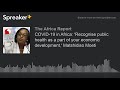 #92: 'Recognise public health as a part of your economic development,' Matshidiso Moeti (part 3 of 4