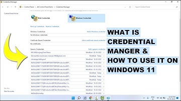 How to Use Credential Manager on Windows 11
