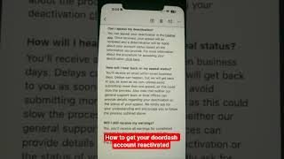 how to get your doordash account reactivated #doordash #doordarshan