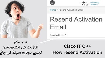 How Resend Activation Email of Cisco Netacad || Cisco Activation Token Expired Problem Solution Step