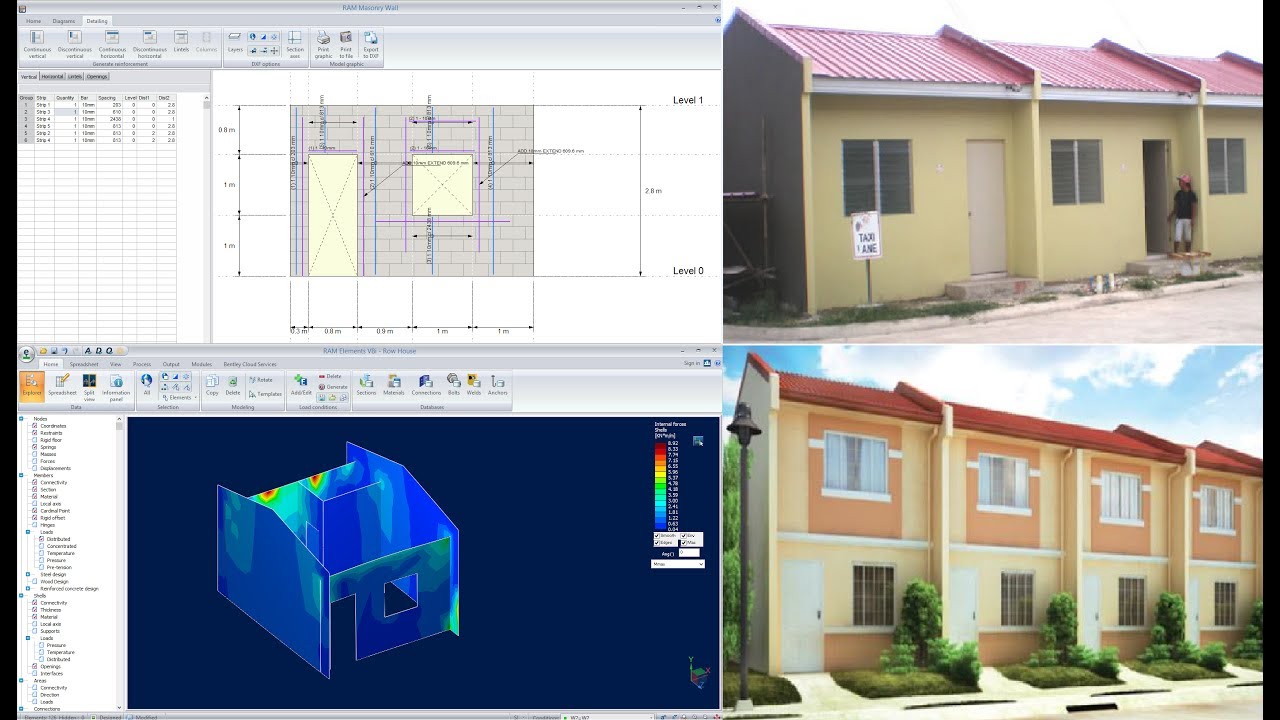  Philippines  Low  Cost  housing  design in Bentley RAM 