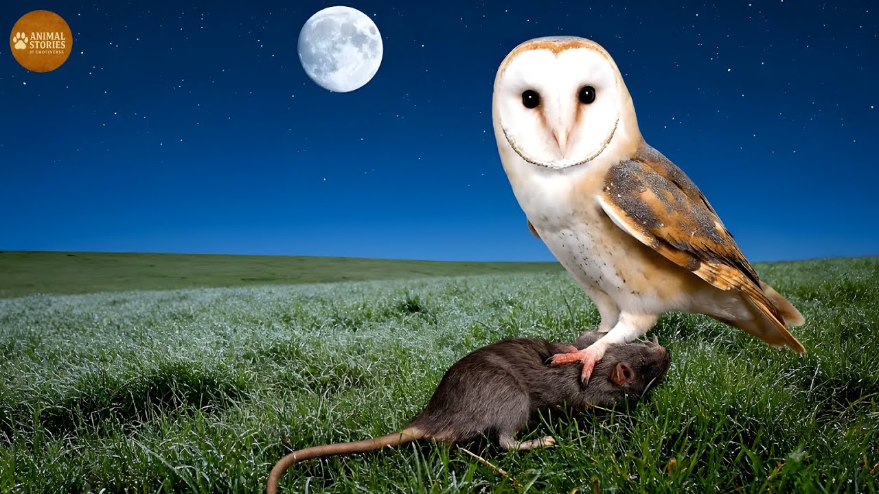 🦉 Silent Wings: A Barn Owl’s Night Hunt Across the Open Fields | Animal Stories – by EMOTIVERSE