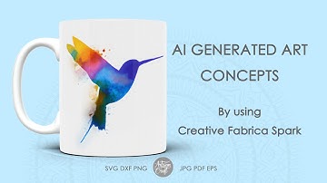 Hummingbird watercolor art made by AI @creativefabrica #spark, AI generated art from text