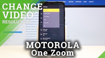 How to Change Video Size in Motorola One Zoom - Set Up Video Resolution