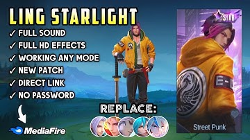 NEW Script Skin Ling Starlight No Password | Full Voice & Effects | Full Skill Review