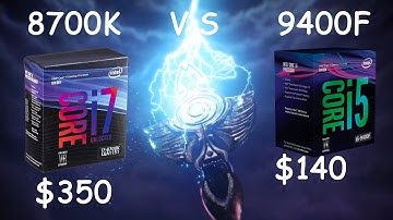 i7-8700(K) vs i5-9400F in 8 games at 1080p