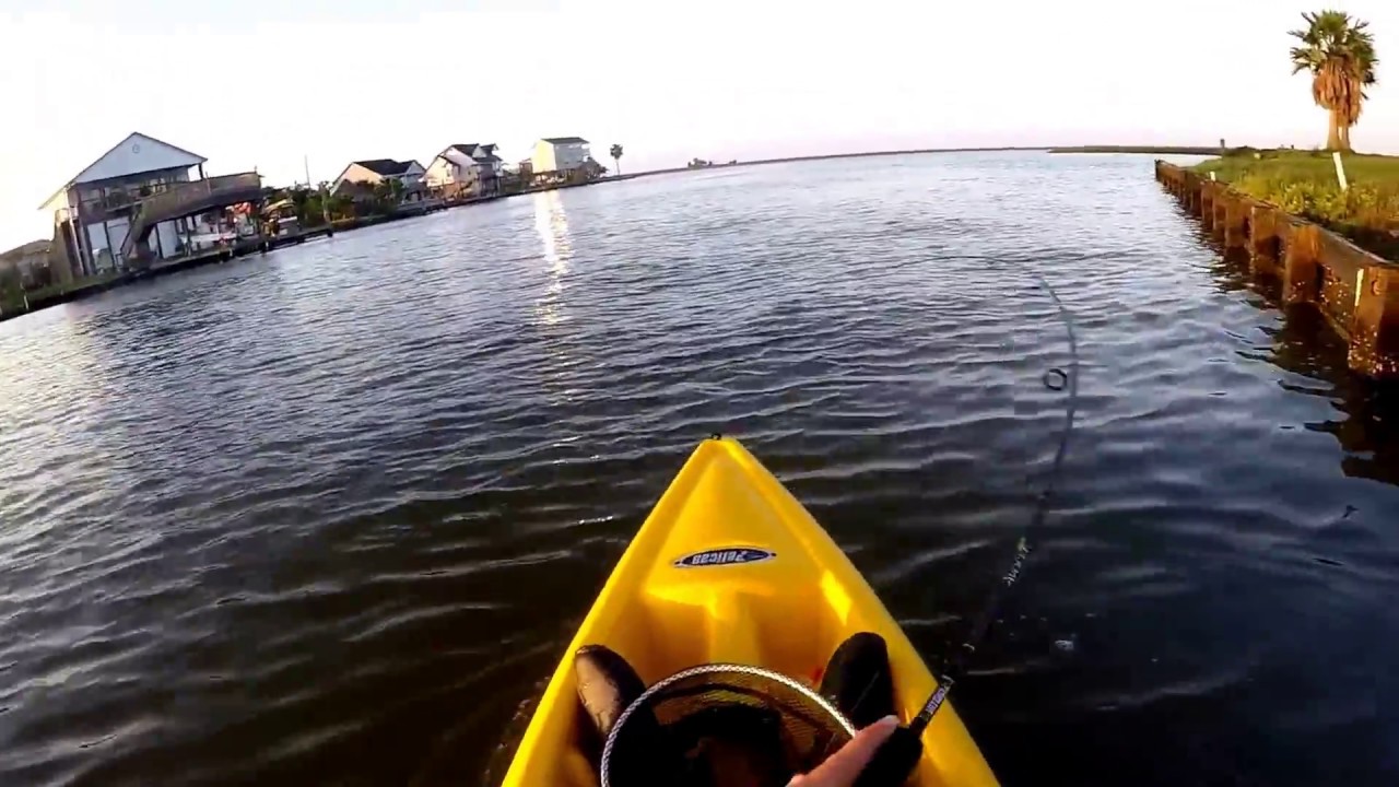 Galveston Saltwater fishing on the kayak (031717) YouTube