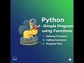 Python Full Course 2025-2026 in Hindi [ Lecture 5 ] |  Python -  Simple program using function