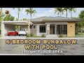 HOUSE DESIGN 4 Bedroom Bungalow with Pool | 235 sqm | Exterior & Interior Animation