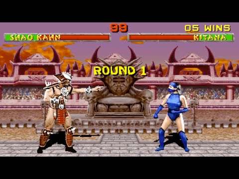 Mortal Kombat 2 Arcade Challenger Kitana Gameplay Playthrough 4K Ultra HD