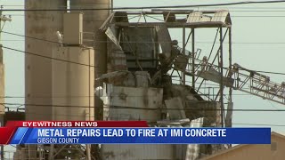 Strom repairs lead to fire at IMI Concrete in Gibson County