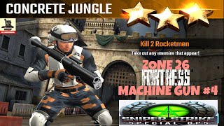 Campaign Zone 26 Fortress Concrete Jungle Machine Gun mission #4 Sniper strike : special ops screenshot 3