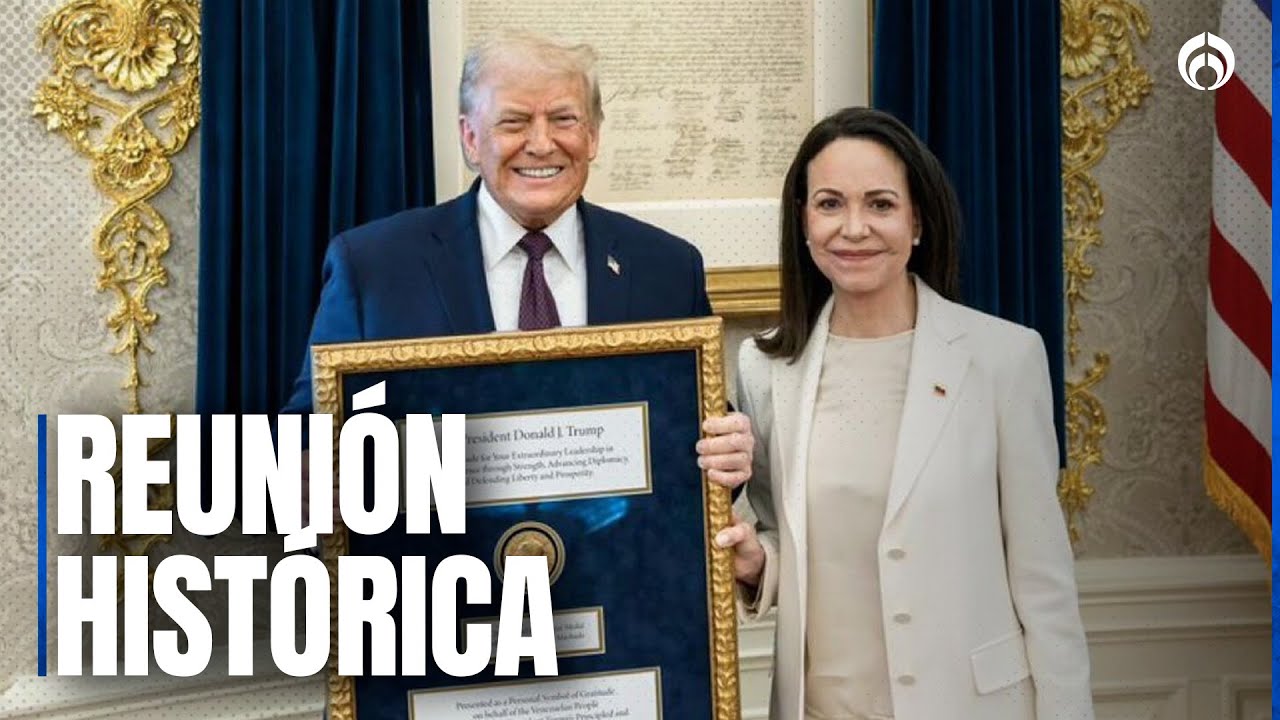María Corina Machado entrega medalla Nobel a Donald Trump