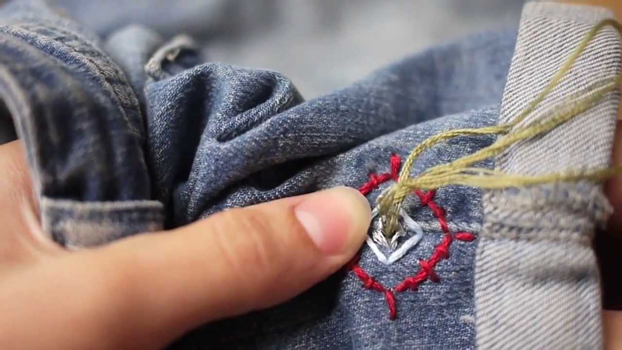DIY Embroidered shorts - YouTube