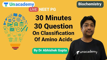 30 Minutes 30 Question on Classification of Amino Acids By Dr Abhishek Gupta